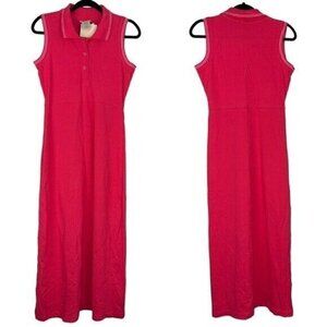 Kmart Y2K Vintage Expressions Pink Maxi Polo Dress Women’s Size Small